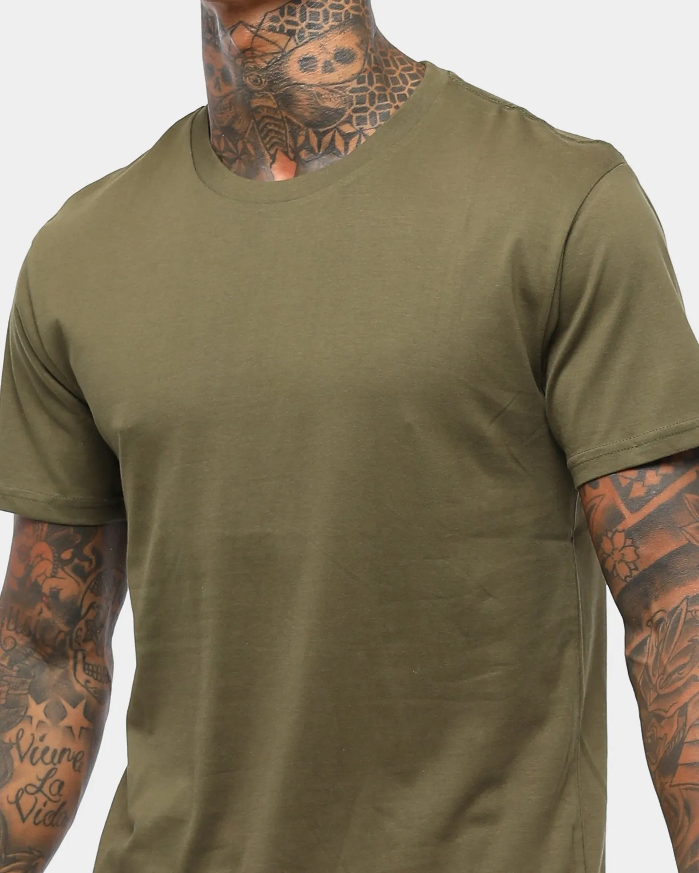 Gym workout Soft touch finish AS Colour Tall T-Shirt Army Green/Brown