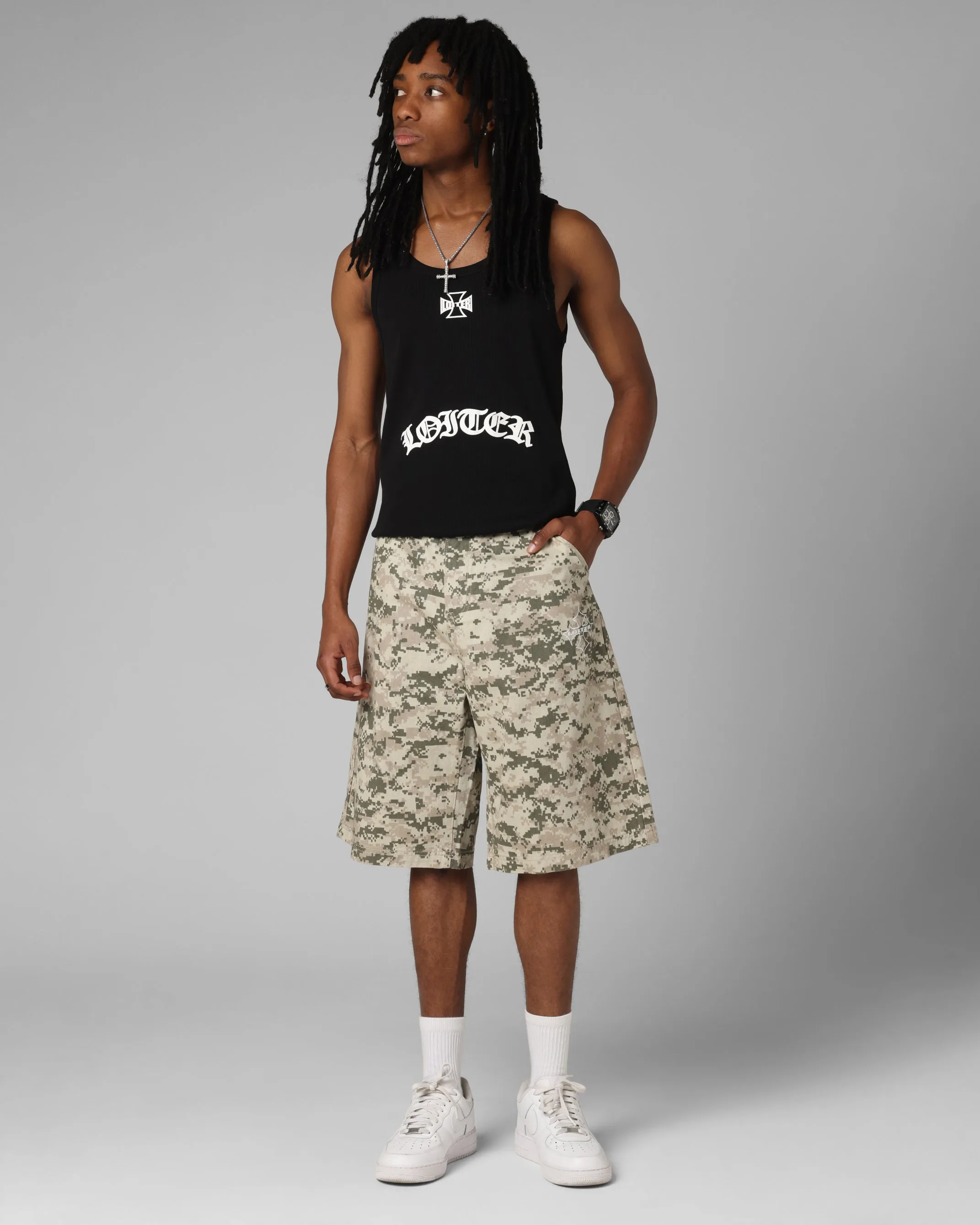Light Coverage Loiter F-16 Denim Jorts Digi Camo