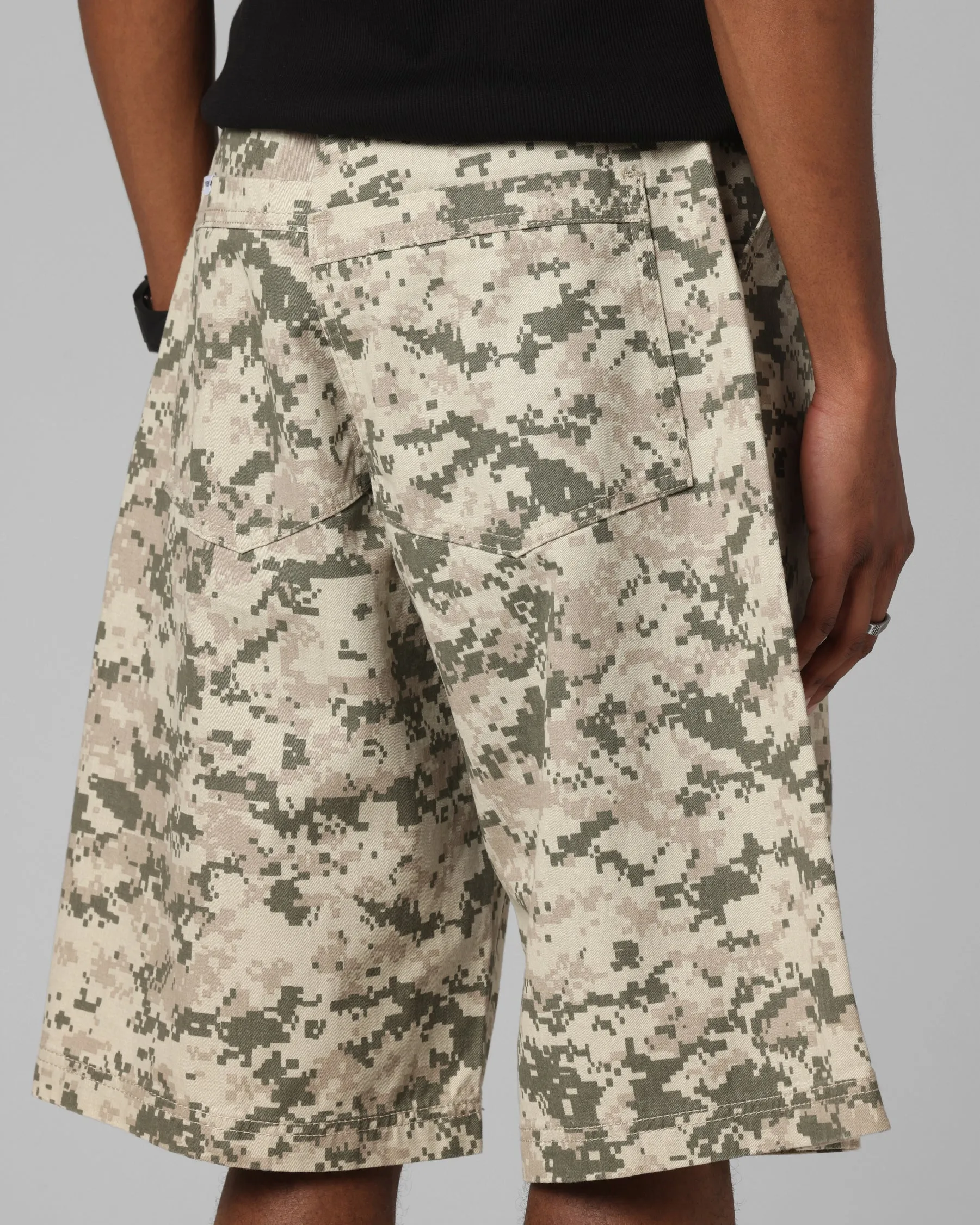 Loiter F-16 Denim Jorts Digi Camo Organic Cotton