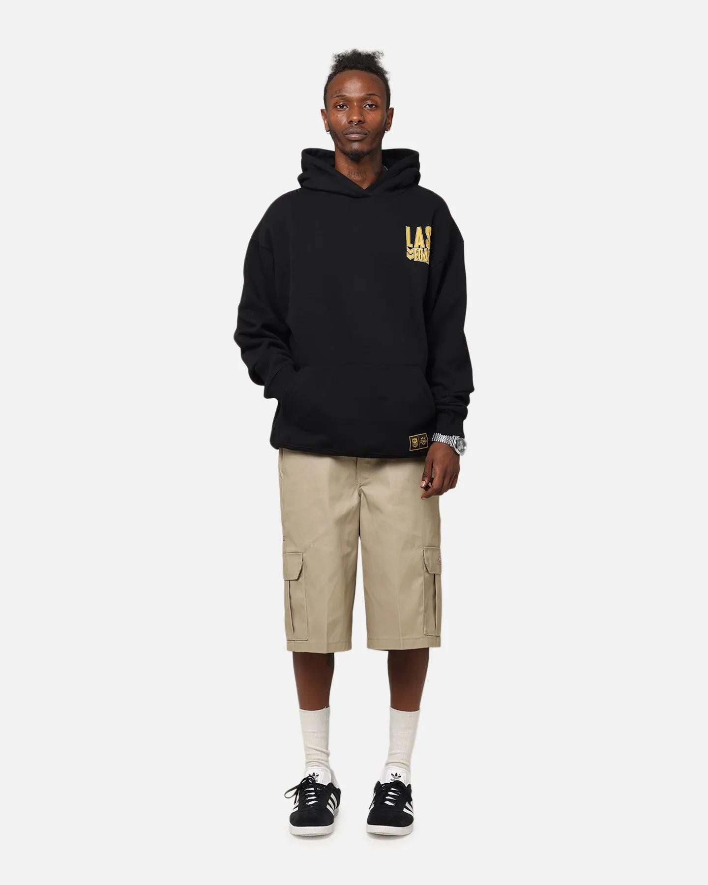 Bleacher Athletic NRL 2025 Las Vegas Round Hoodie Black Low Profile Hood