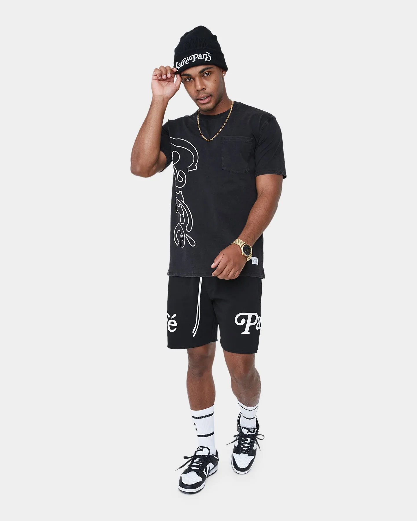 Trendy Piece Carr?? Volle Pocket Short Sleeve T-Shirt Washed Black