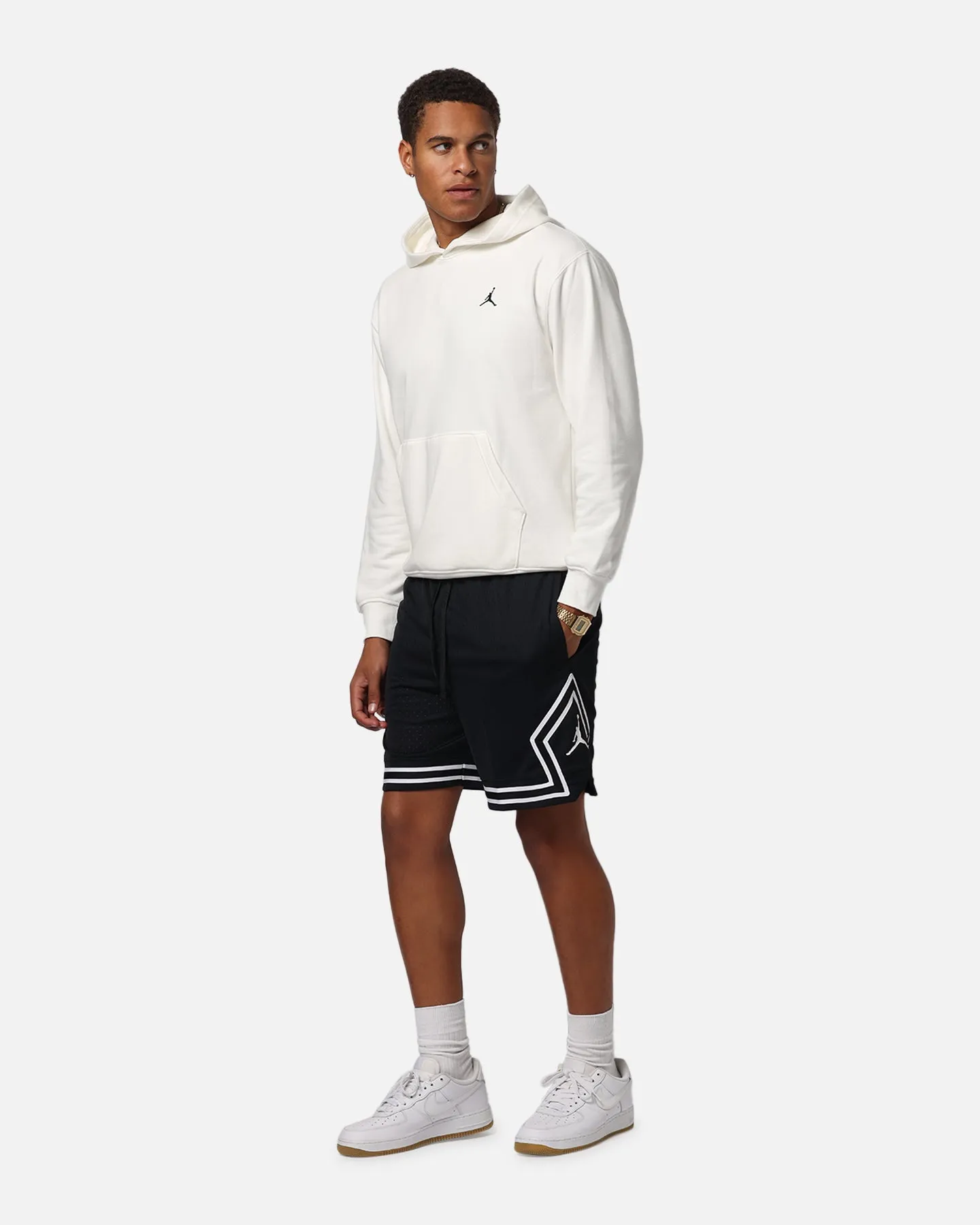 Eye-catching Design basketball clothing Jordan Dri-FIT Sport Diamond Shorts Black/White/White