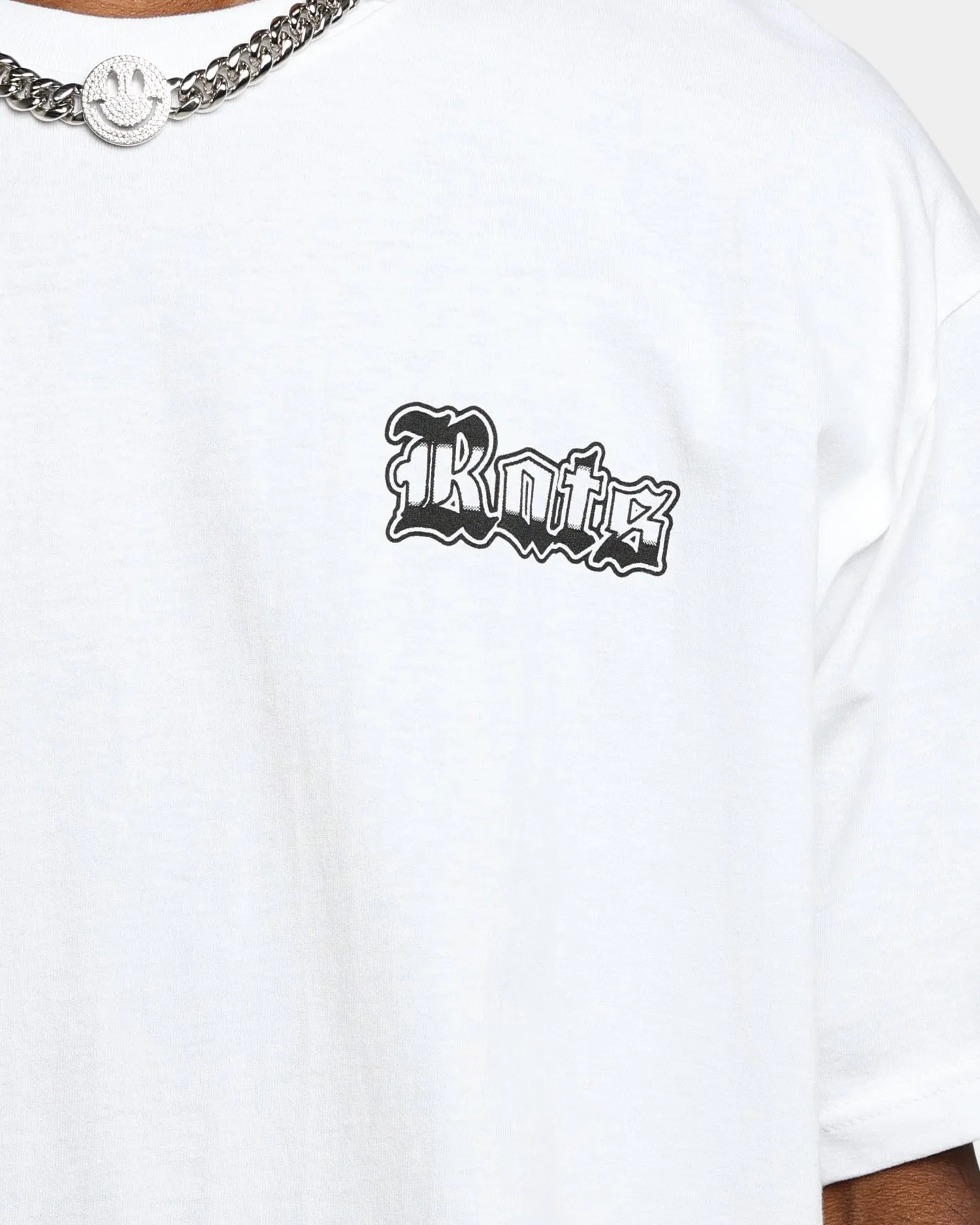 Collared formality quick-drying Rats Get Fat Rats Heartless T-Shirt White