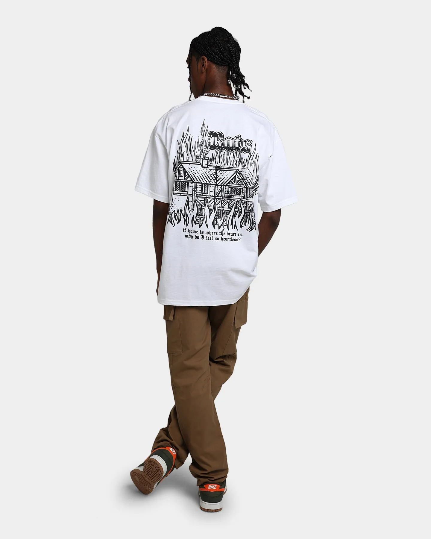 Rats Get Fat Rats Heartless T-Shirt White Casual Layer