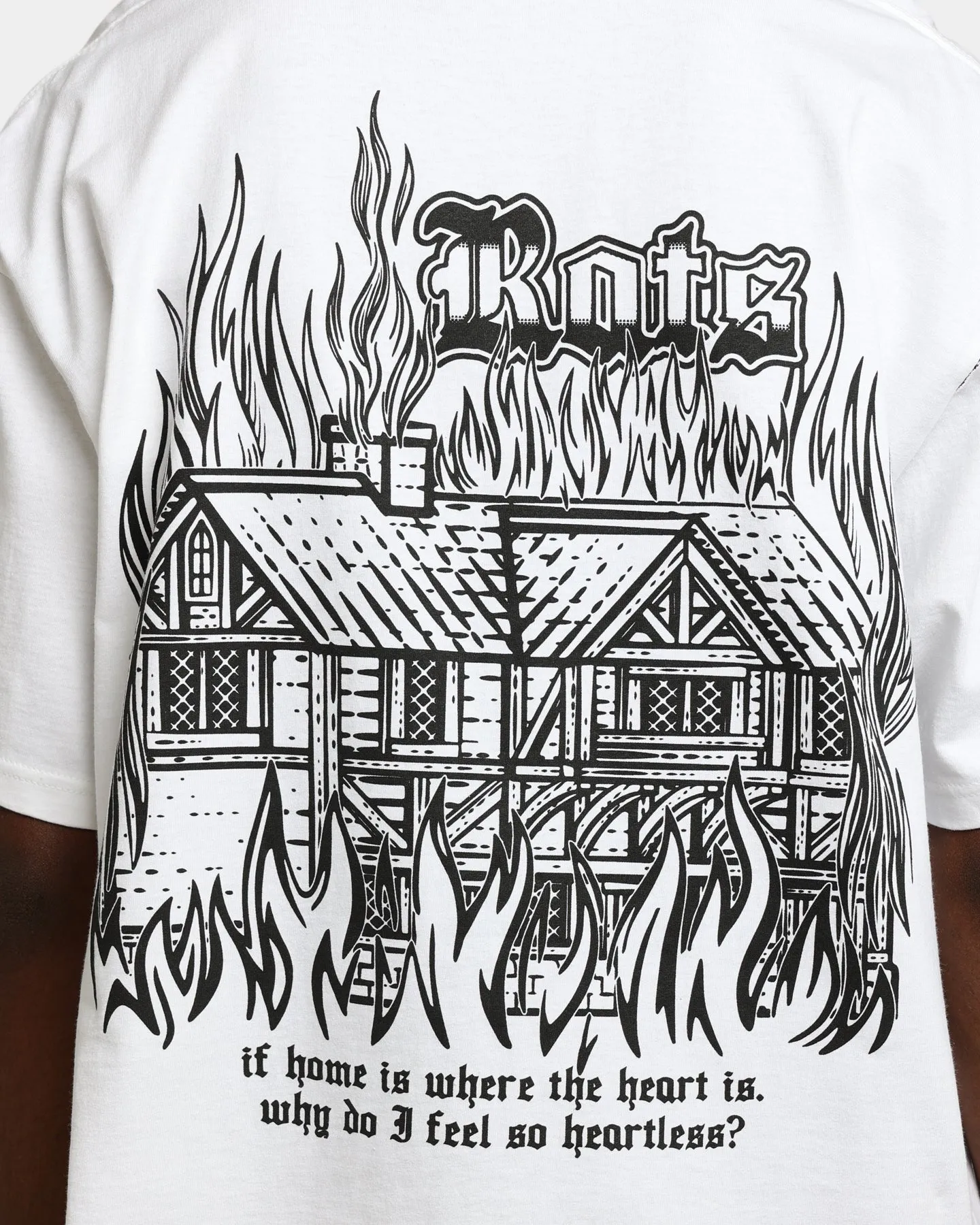 Classic Layering Light Casual Rats Get Fat Rats Heartless T-Shirt White