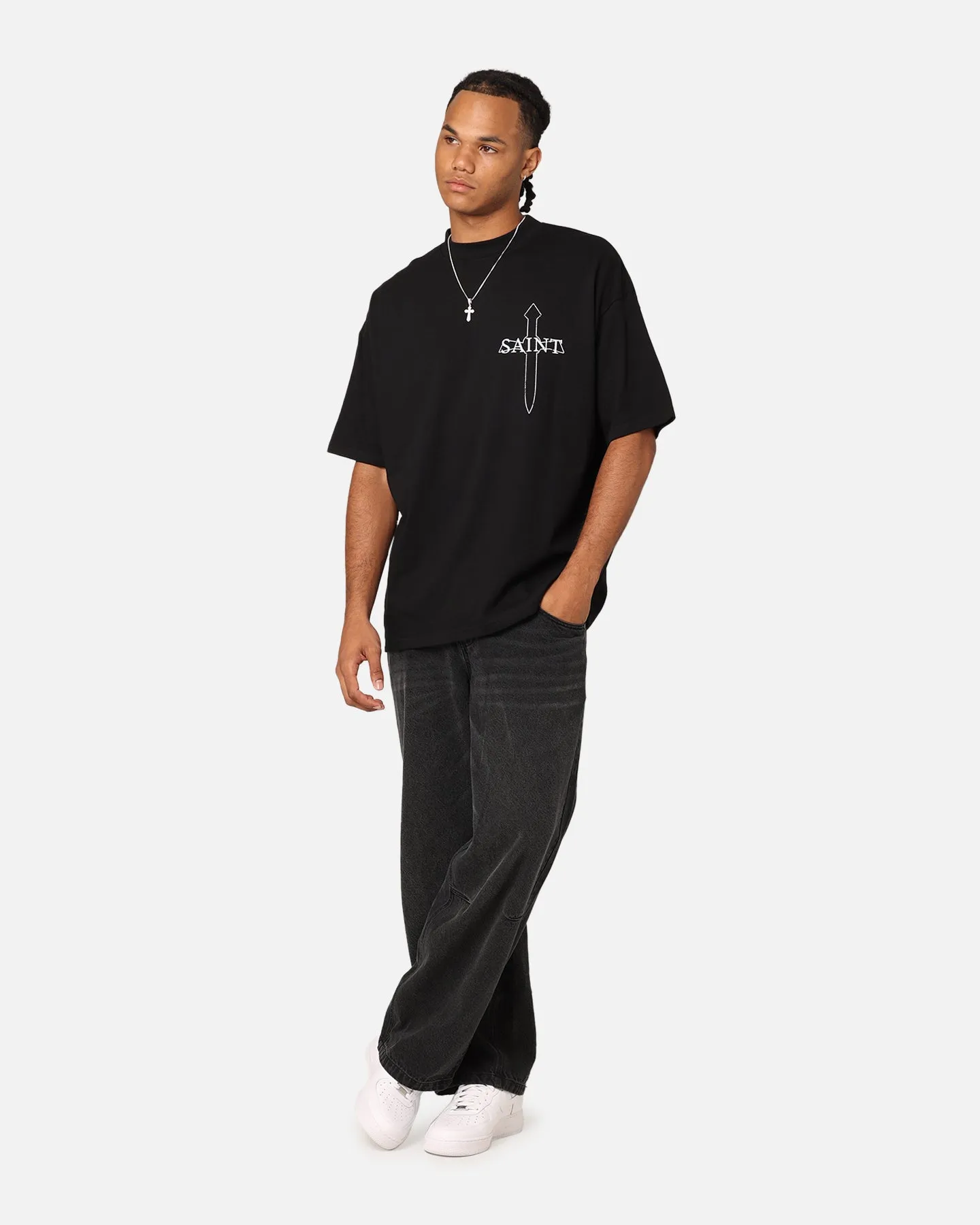 Saint Morta Faceless Muse T-Shirt Black Trendy TearResistant Fabric
