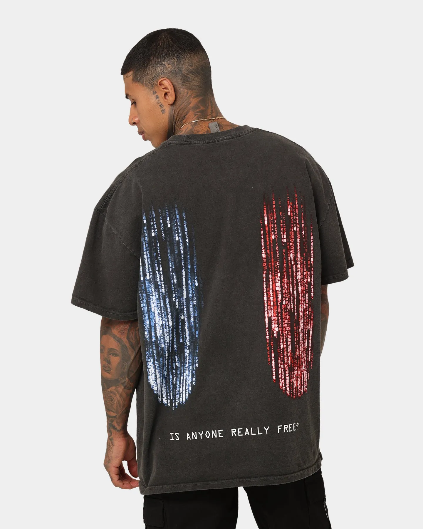 weekday wear QuickDry American Thrift X The Matrix Heavyweight Vintage T-Shirt Black Wash