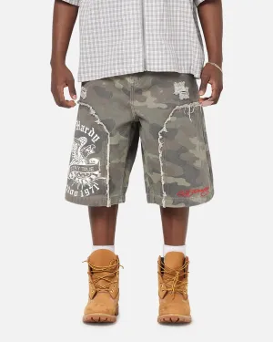 Ed Hardy Distress Camo Carpenter Jorts Camo Mood Casual
