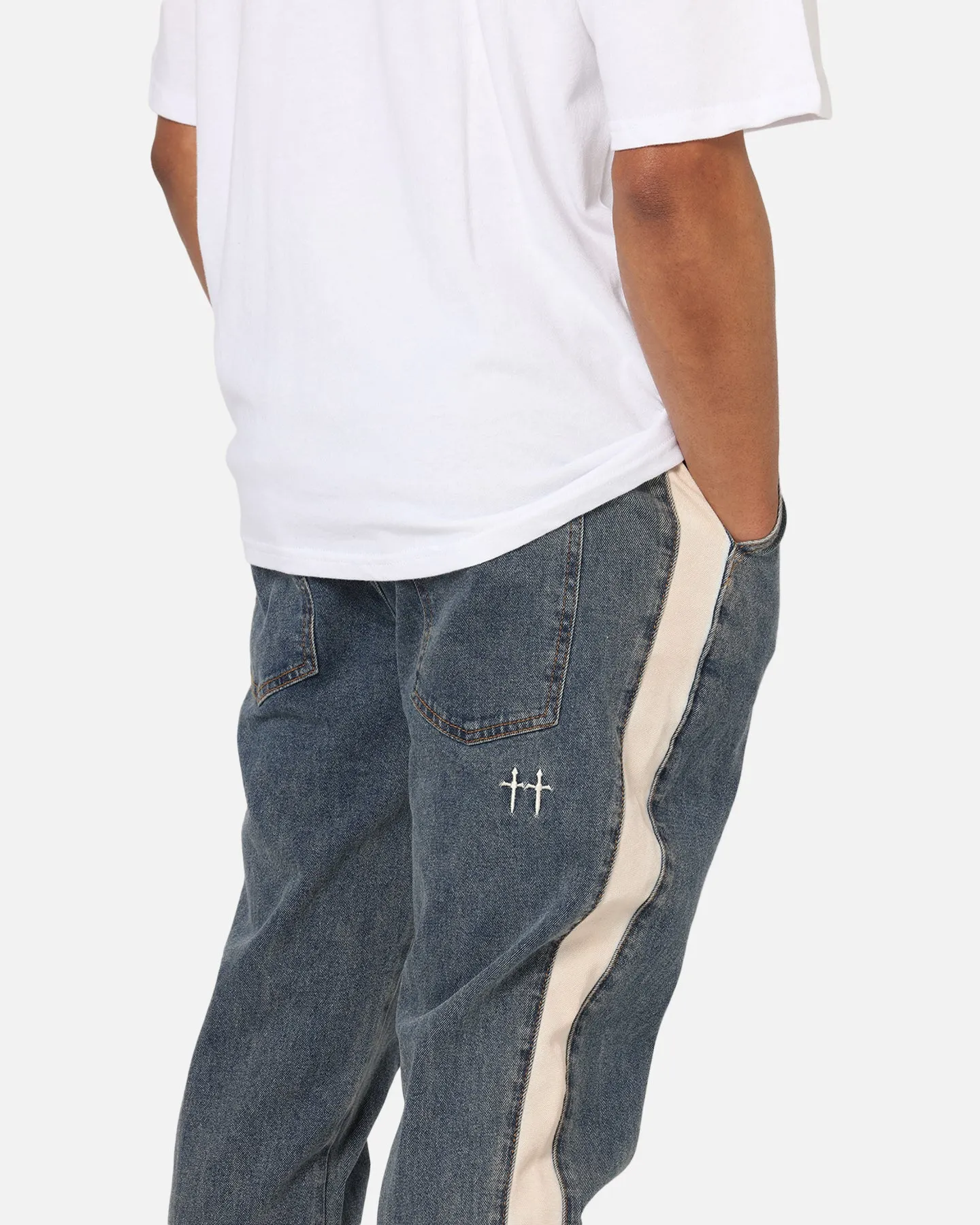 Rugged Fit clean look Saint Morta Sidewinder Denim Joggers Dirty Denim