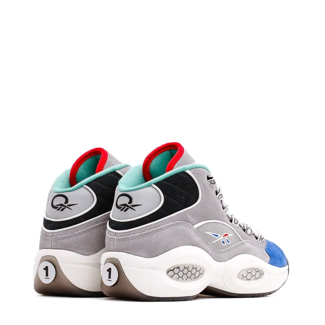 Reebok Classics Basketball Men Question Mid Allen Iverson Draft Night Grey Blue GZ7283 Comfort Technology Versatile Footwear