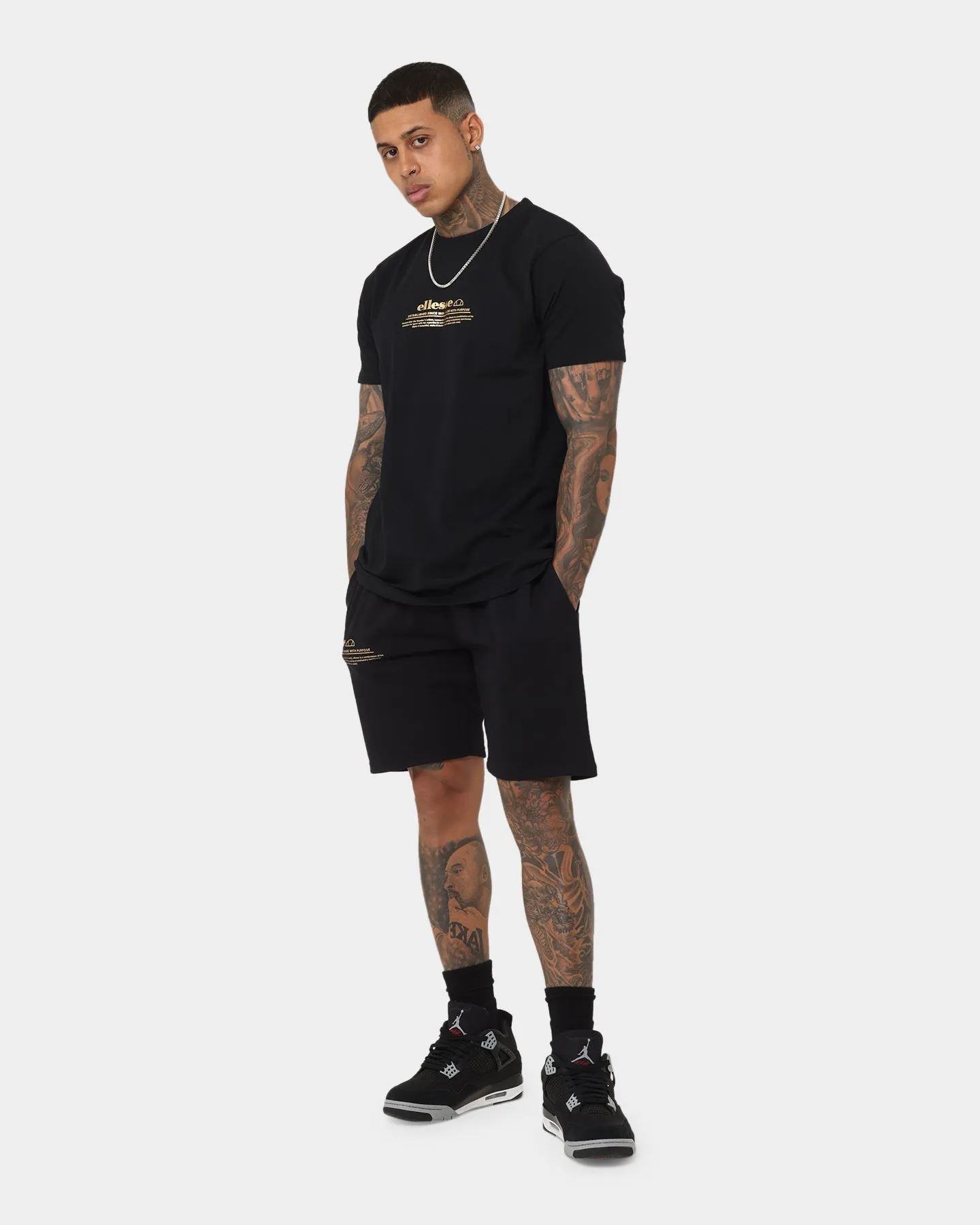 Comfortable Casual Casual Comfort Ellesse Russano T-Shirt Black/Gold