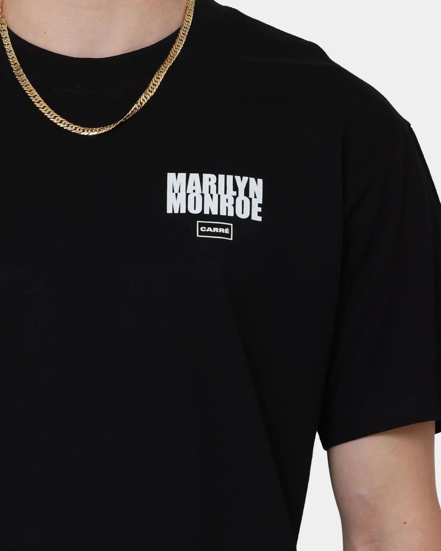 Carr?? X Marilyn Monroe Bold Is Beautiful T-Shirt Black Distressed Hem Finish