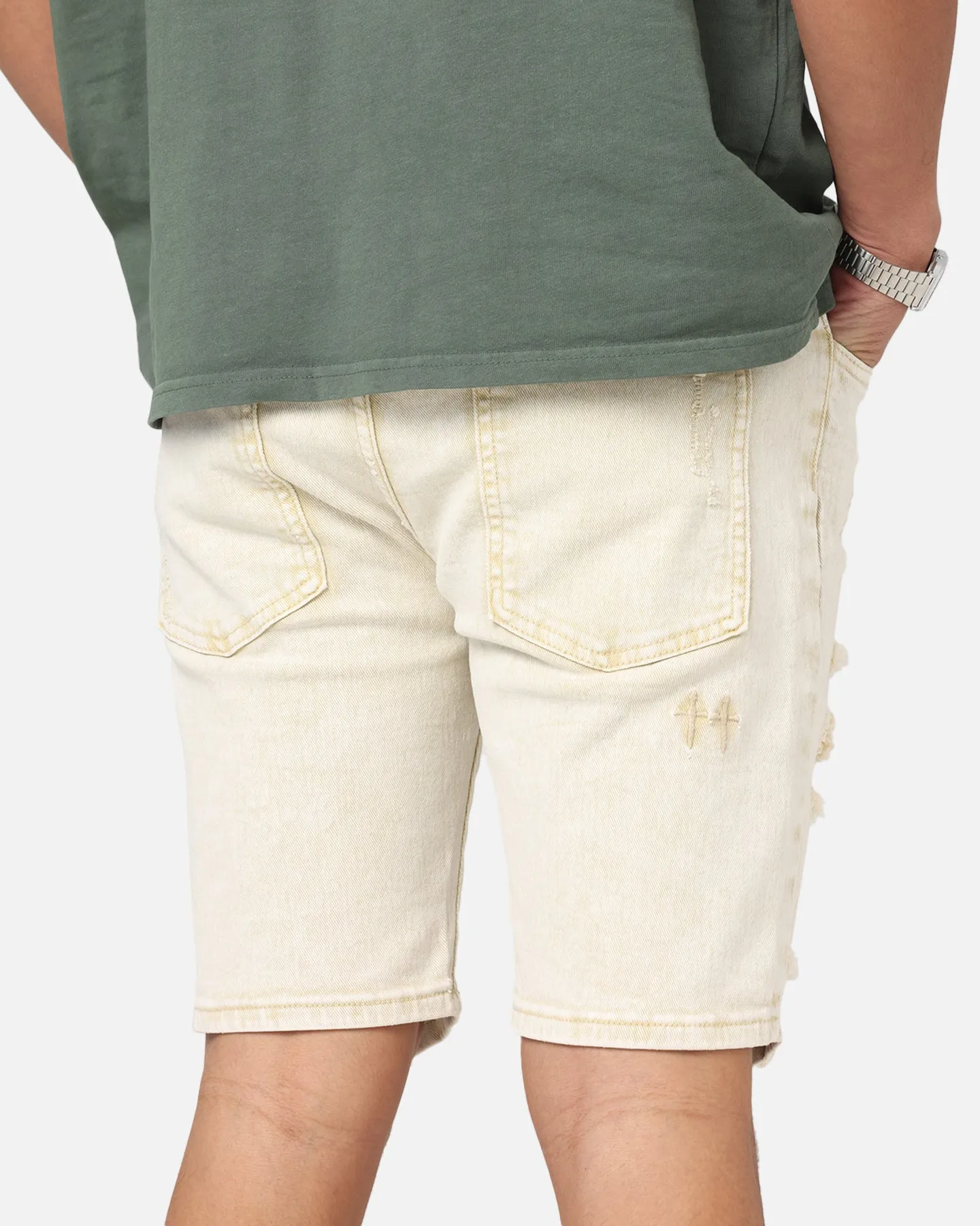 Saint Morta Dynasty V2 Denim Shorts Dirty Blonde Outdoor Activity