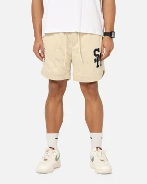 Slim Profile Soft Waist Saint Morta La Rambla Basketball Shorts Dirty Blonde