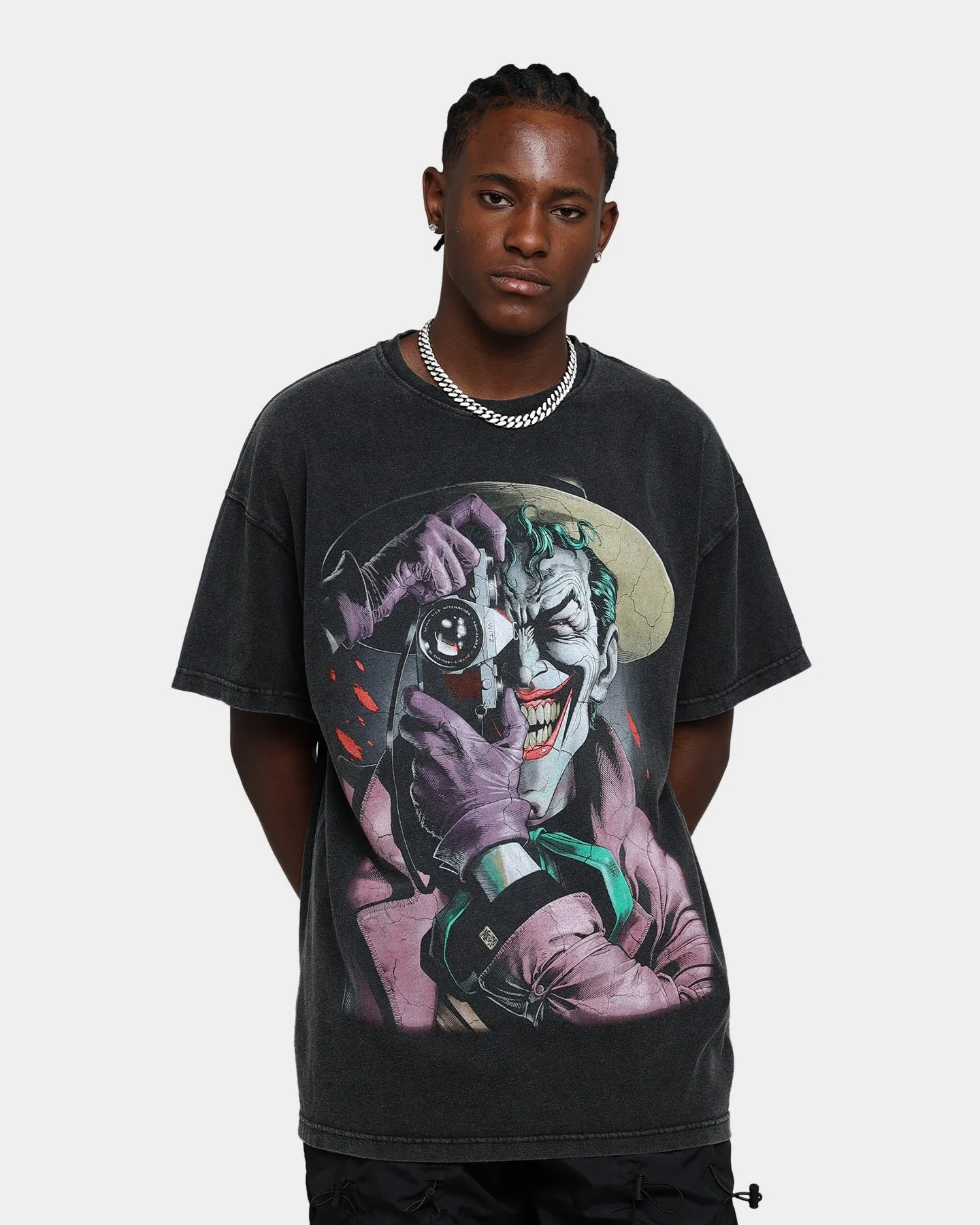 family gathering Long sleeved warmth Goat Crew X DC Batman The Killing Joke  Vintage T-Shirt Black Wash