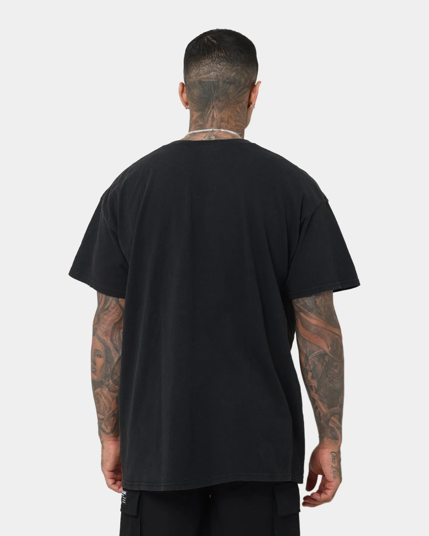 Double Stitched Hem MultipurposeUse Goat Crew X UFC Aljamain Sterling Vintage T-Shirt Black Wash