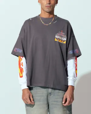 NonIronTechnology Loiter Motor Box T-Shirt Charcoal