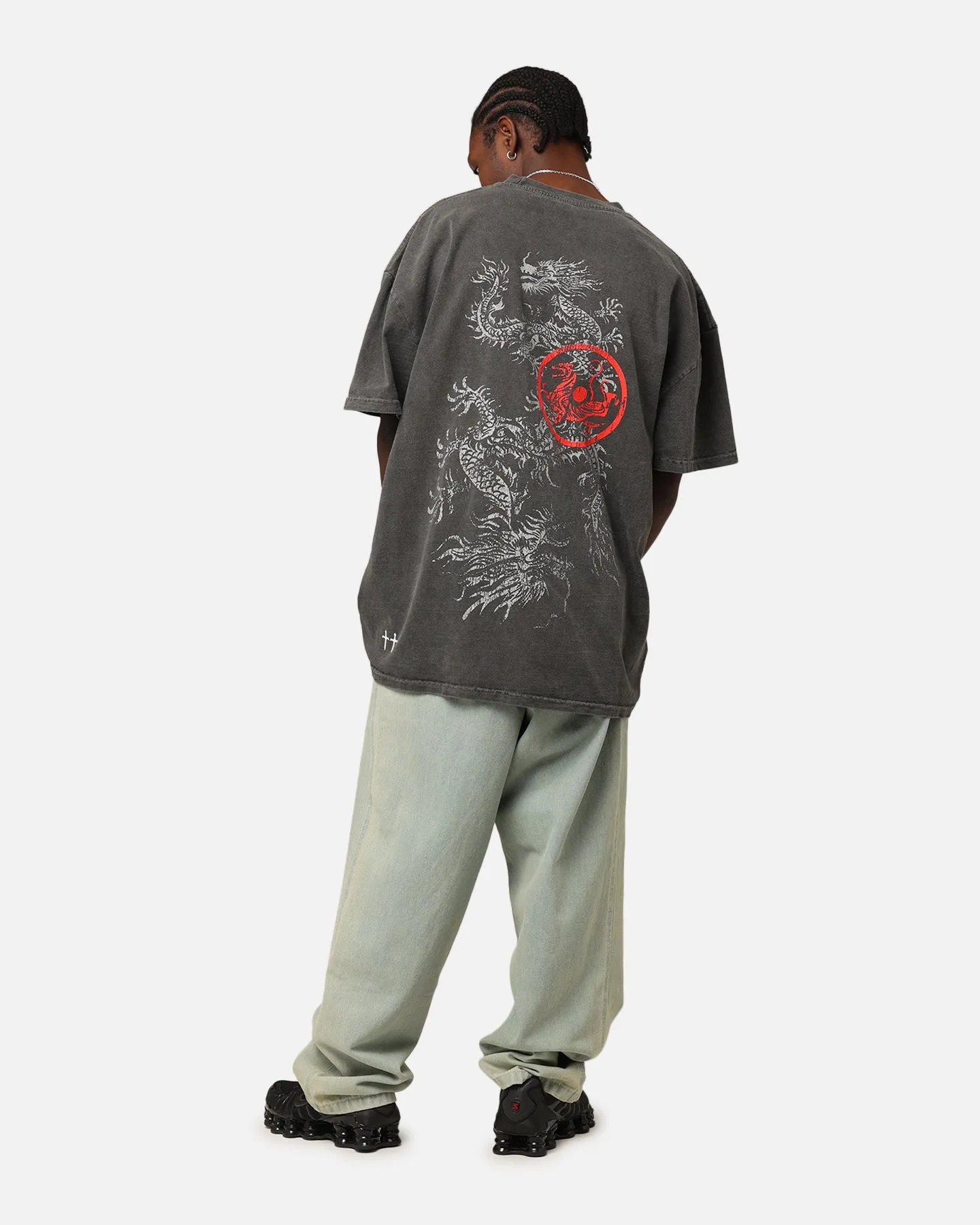 Saint Morta Dragon T-Shirt Black Wash Smooth Finish anniversary