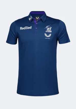 Castore Men??s Melbourne Storm Media Polo Players Casual Fit