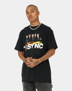 NSYNC Celebrity Photo T-Shirt Washed Black Zip Up
