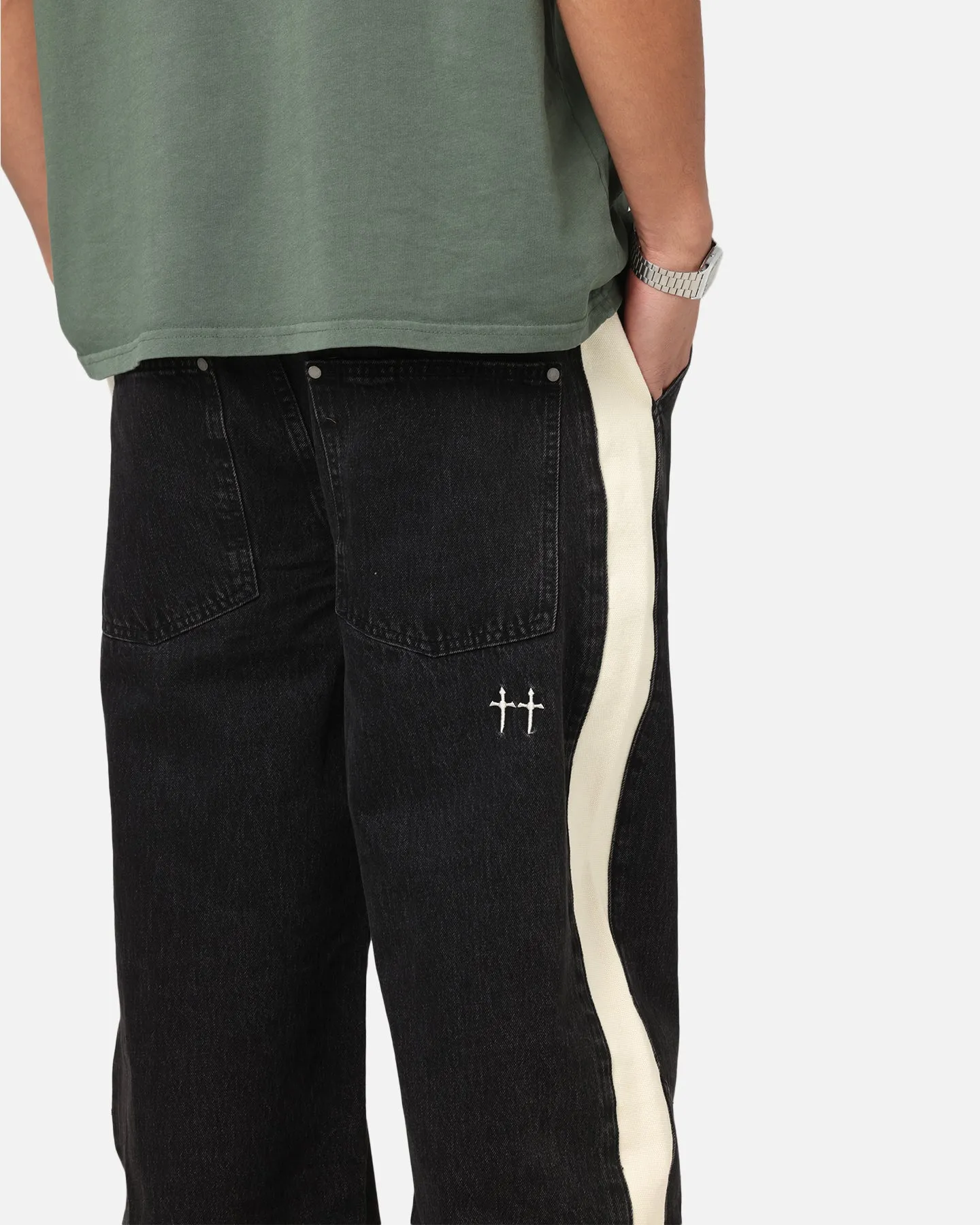 Hygienic Coating Saint Morta Amplus Sidewinder Jeans Black/Off White
