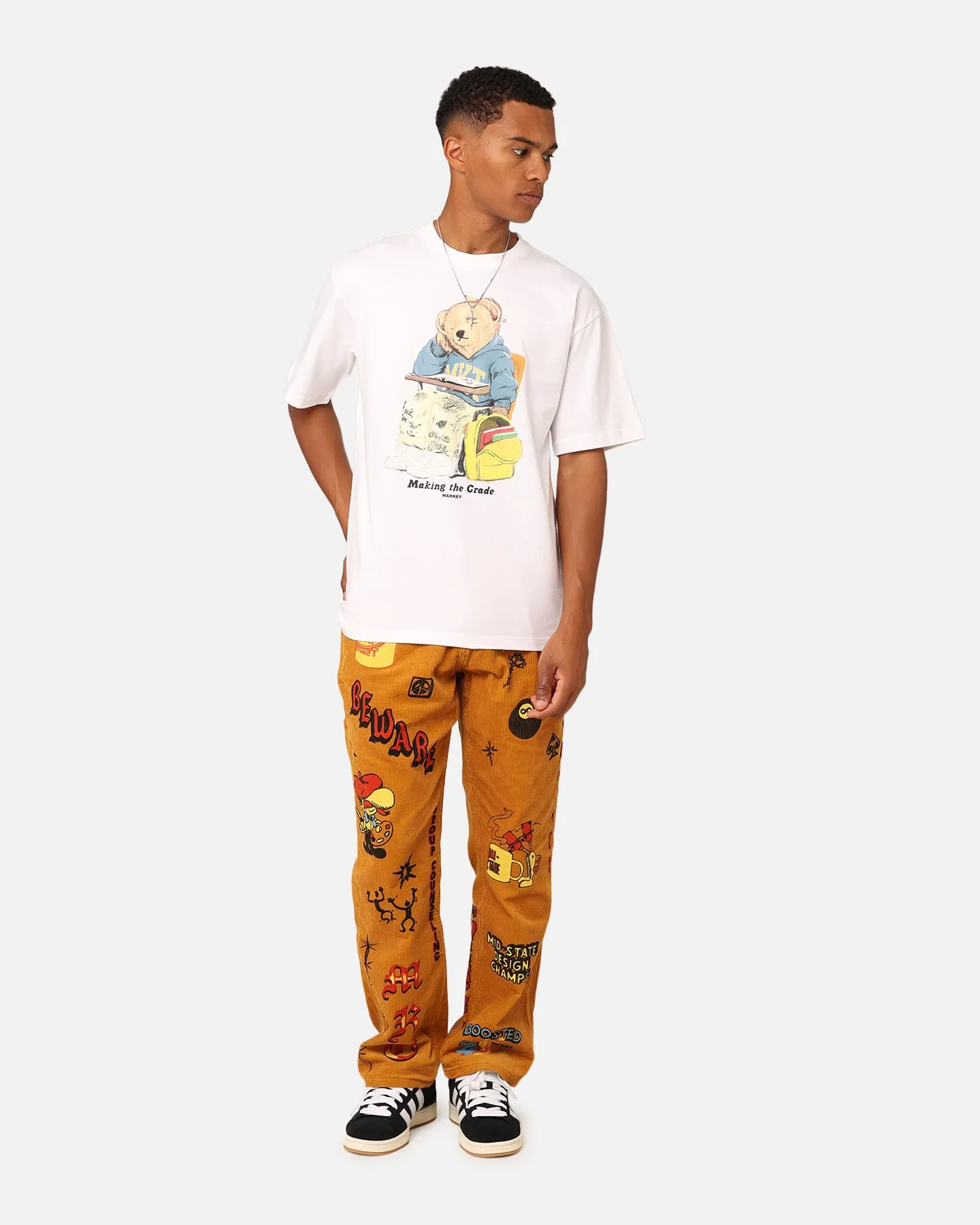 Market Making The Grade Bear T-Shirt White right size