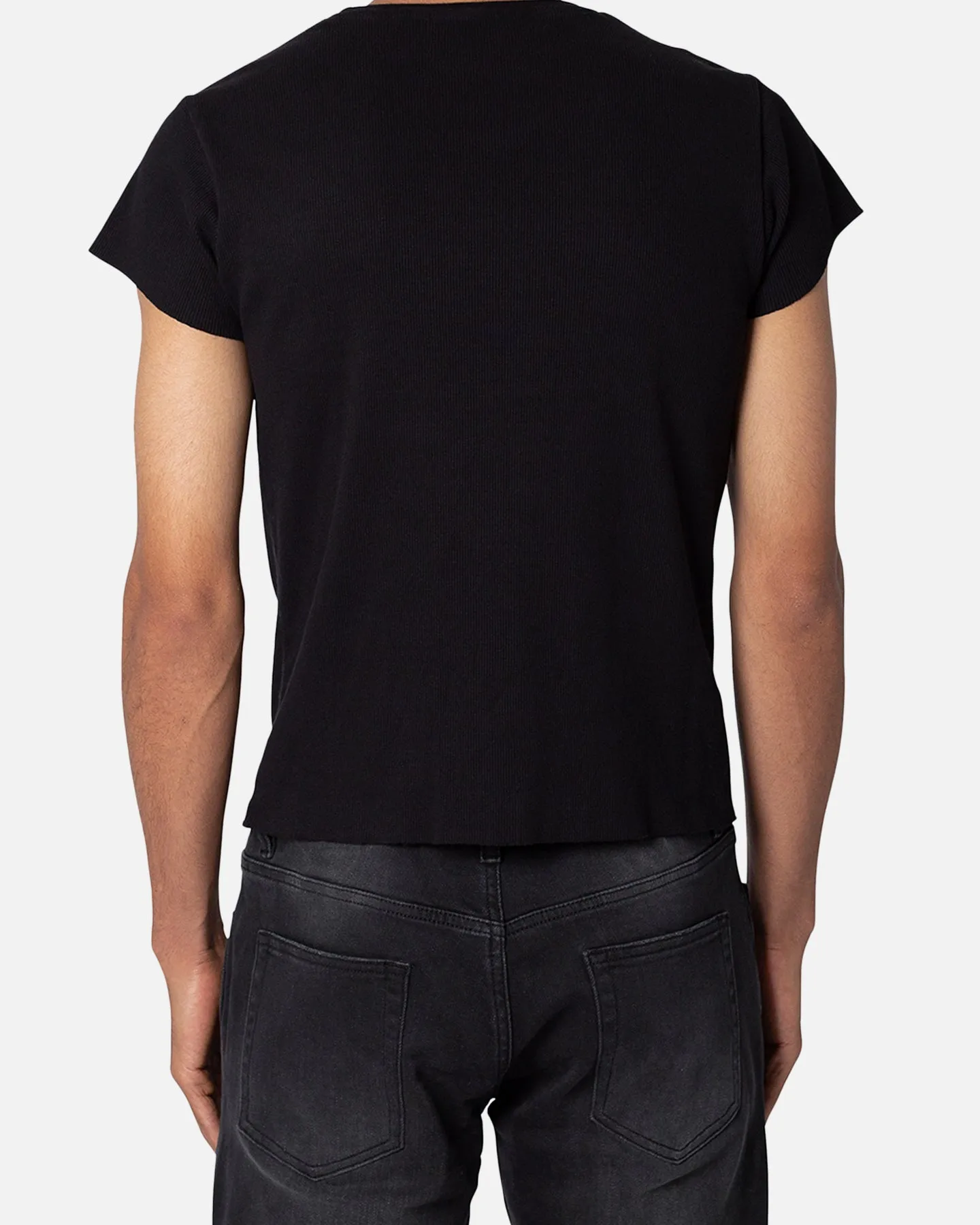 Ethically Sourced Materials MNML Fitted Rib T-Shirt Black
