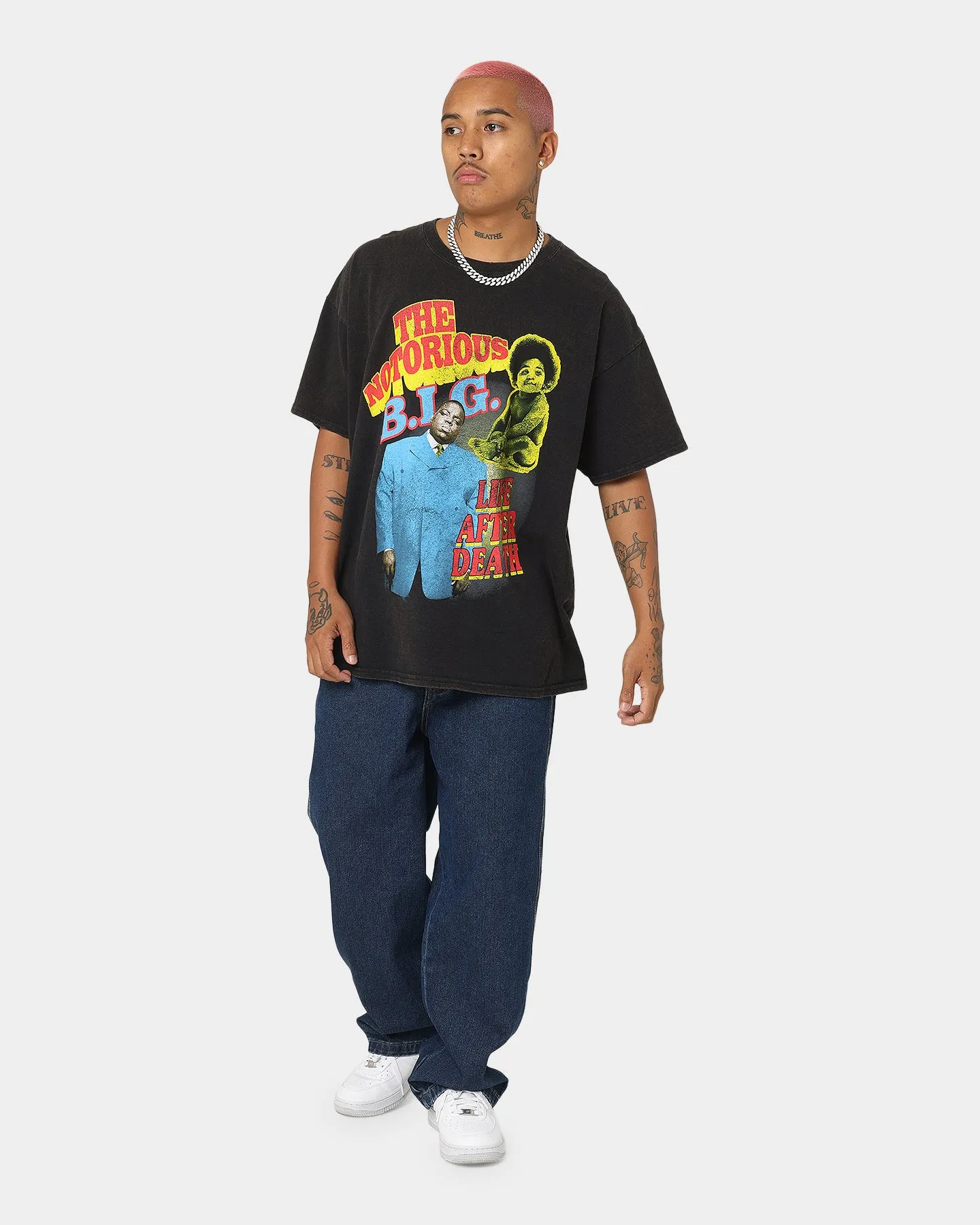 Notorious B.I.G Biggie Bootleg Vintage T-Shirt Black Wash Everyday apparel Quality Layer