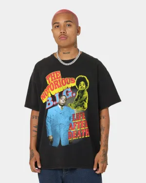 Notorious B.I.G Biggie Bootleg Vintage T-Shirt Black Wash Anti Shrinkage Treatment Chic Comfort