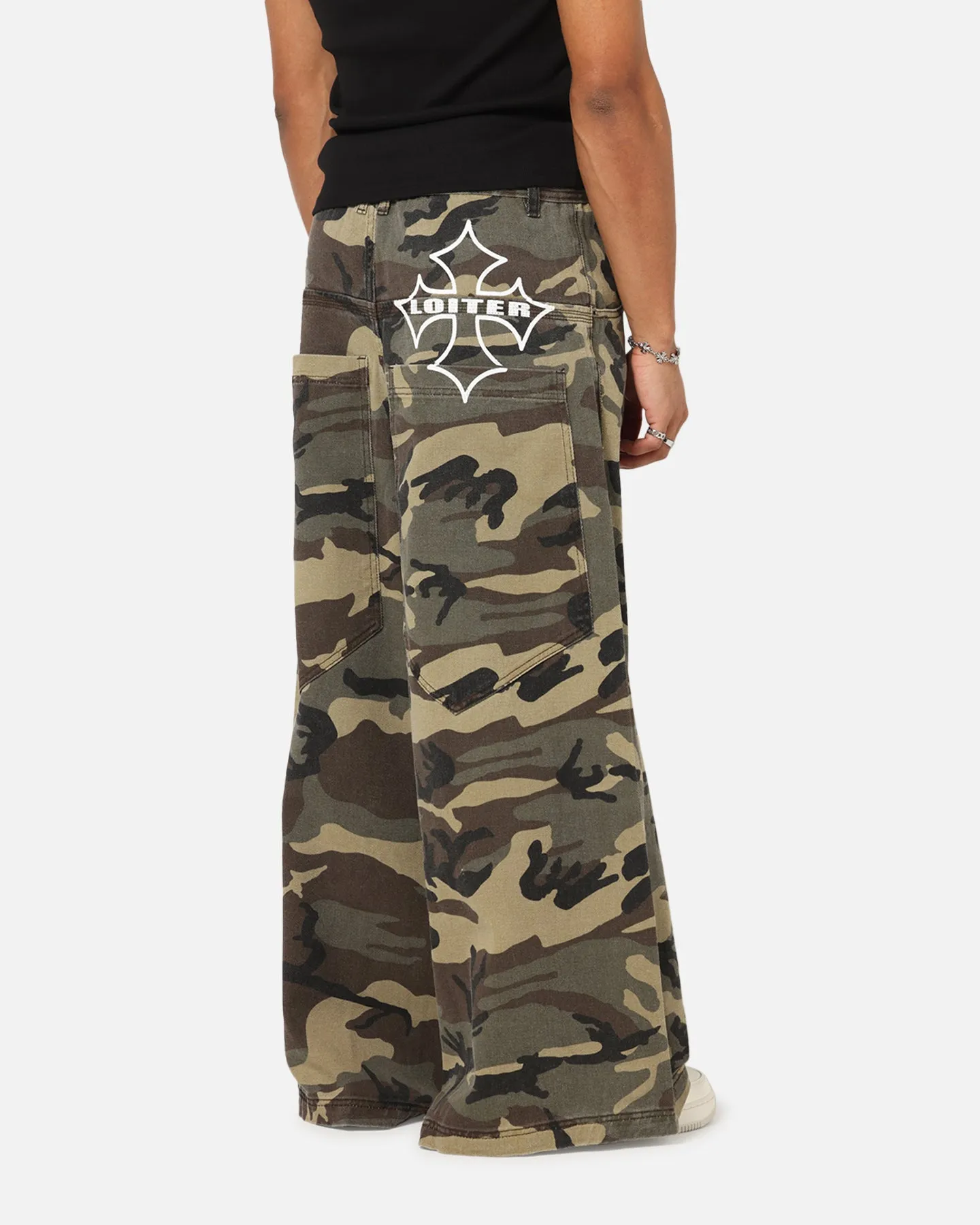 Rayon drape Sport Comfort Fit Loiter Skate Jeans Woodland Camo
