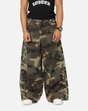 Loiter Skate Jeans Woodland Camo Tough Build Reinforced Stitching