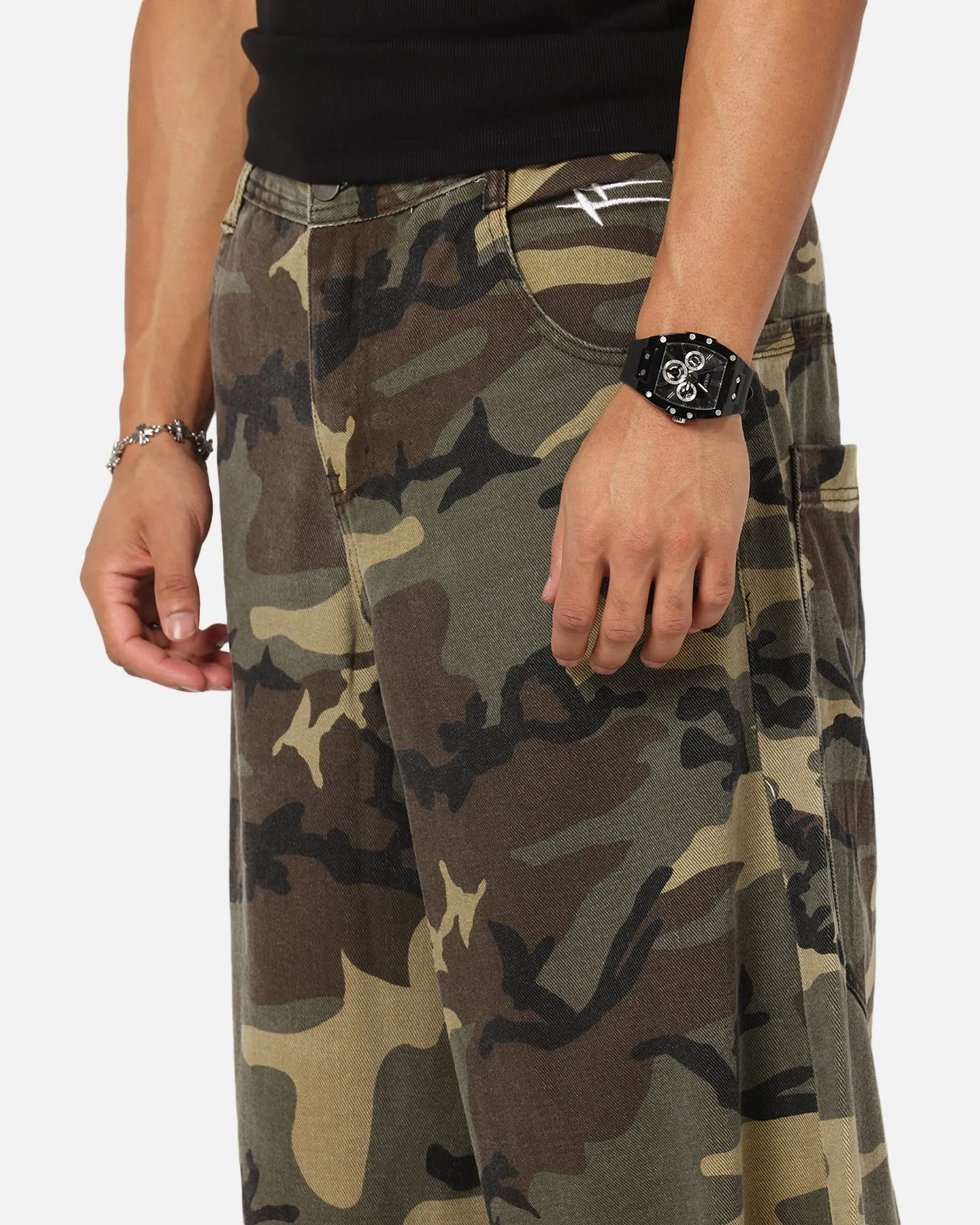 All Purpose Trail Ready Loiter Skate Jeans Woodland Camo