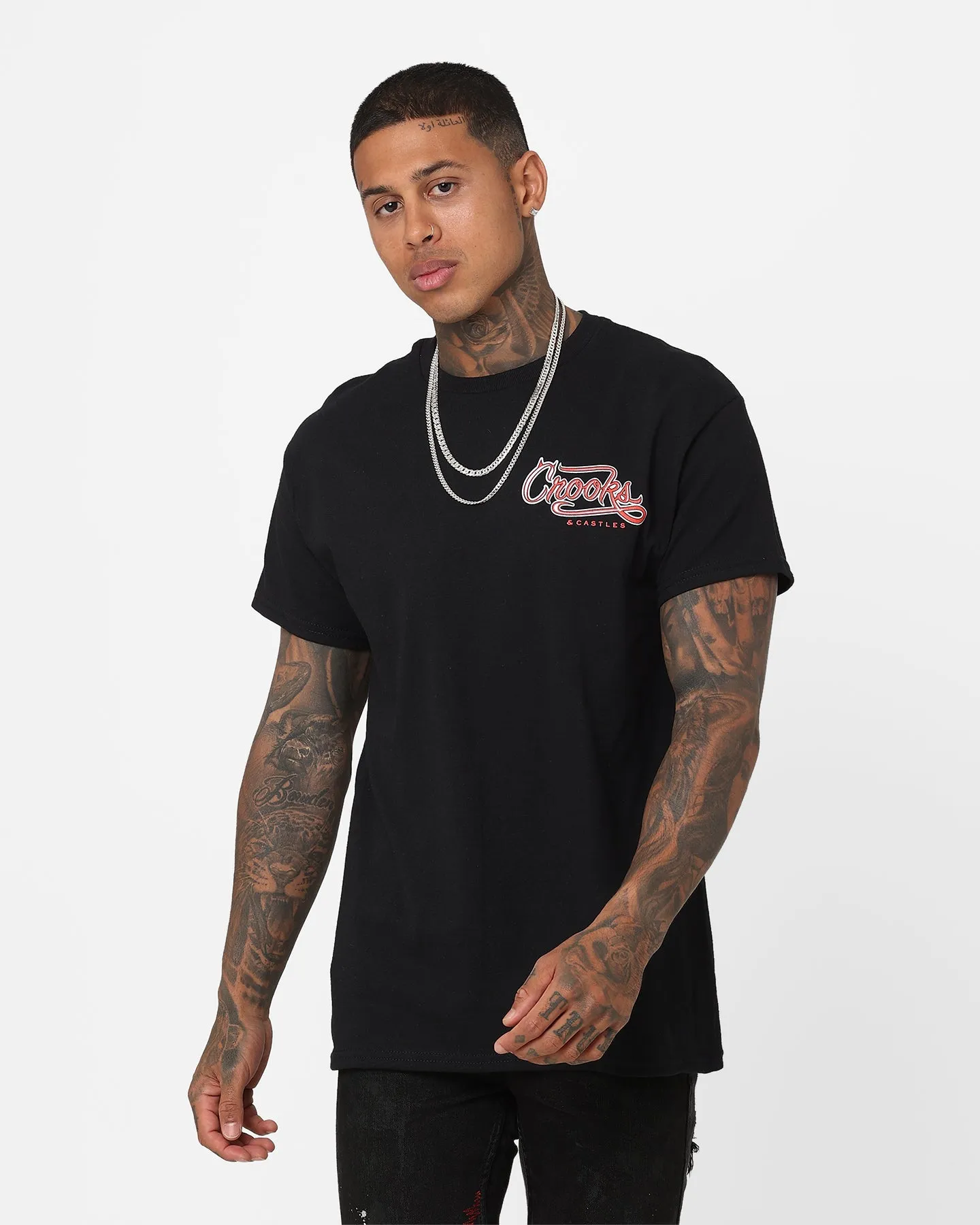 Crooks & Castles Cunning T-Shirt Black Office Casual