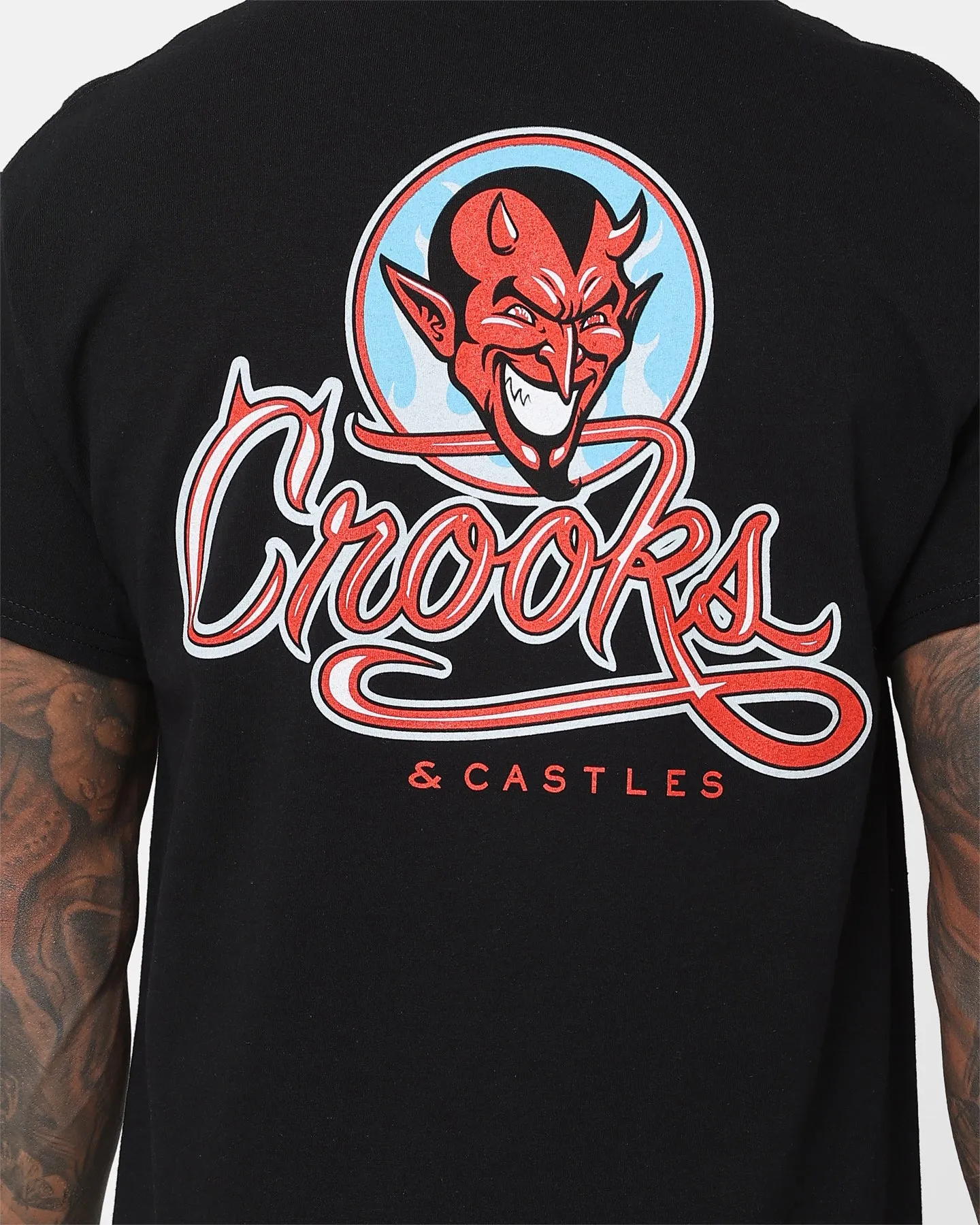 Crooks & Castles Cunning T-Shirt Black Breathable Wearable Outdoor Ready