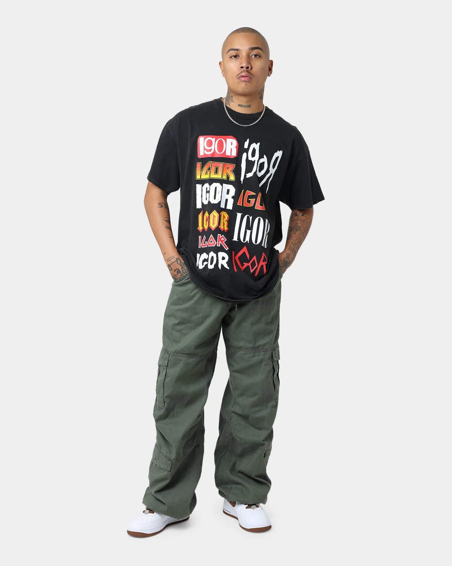 Goat Crew Igor Metal Logo T-Shirt Black Wash All-Day Wear