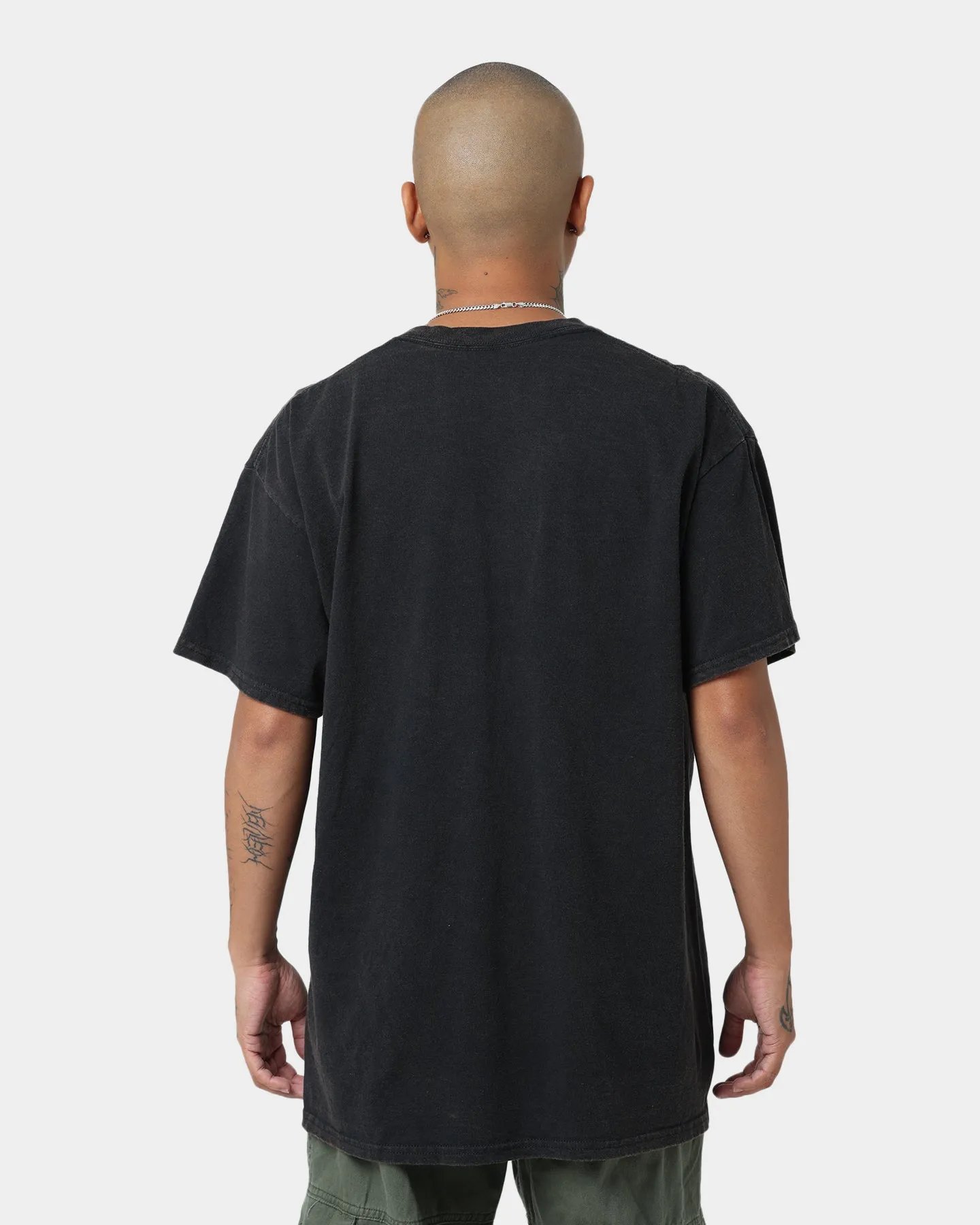 Goat Crew Igor Metal Logo T-Shirt Black Wash Compact Stitch Pattern