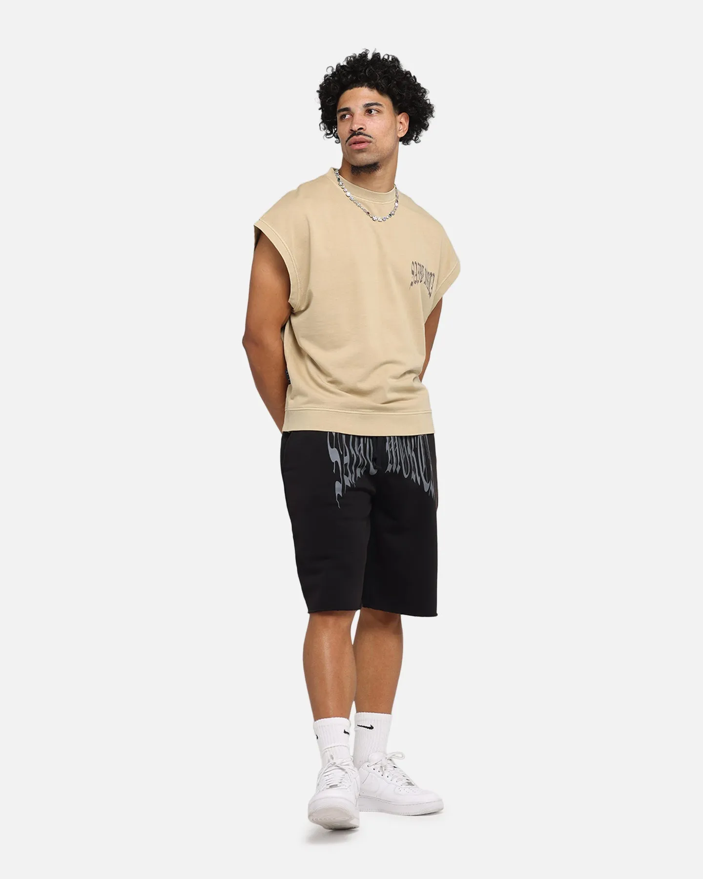 Saint Morta Vill Park Sweat Shorts Vintage Black Functional Wear Board shorts