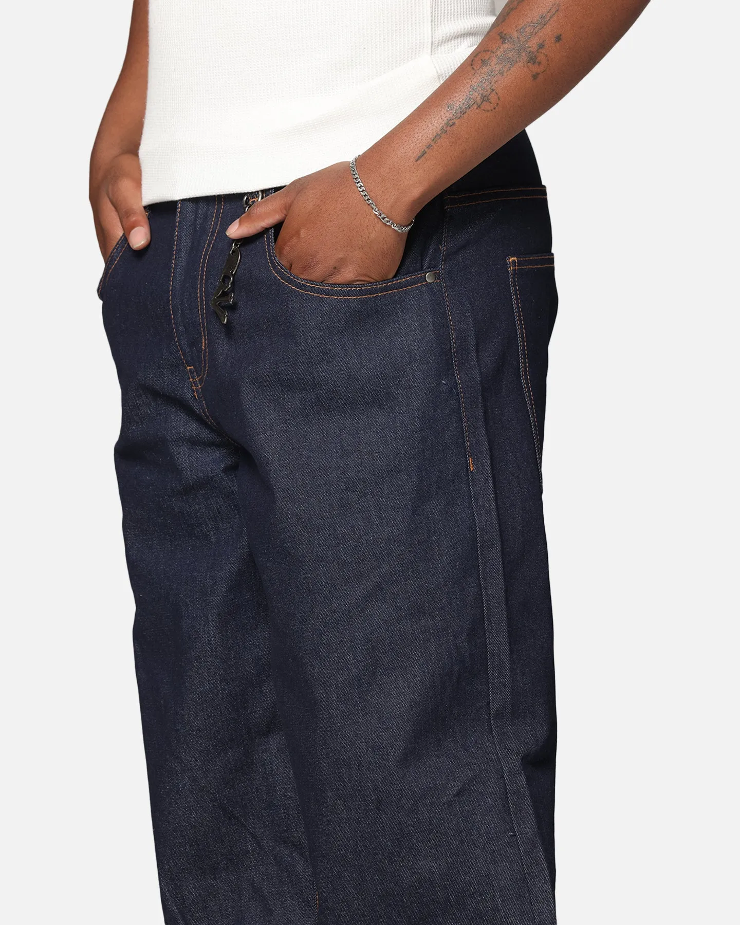 Saint Morta Amplus Jeans Indigo/Tan Chic Fit Office Friendly