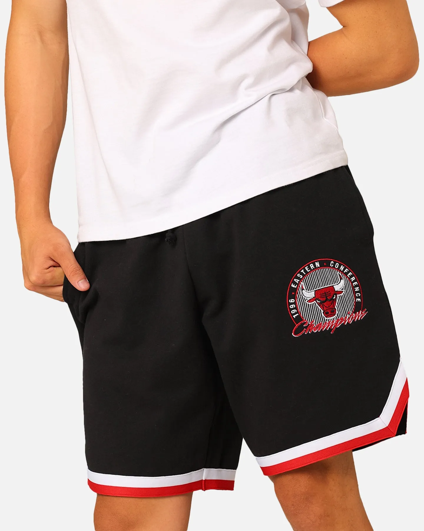 Mitchell & Ness Chicago Bulls Shooting Shorts Black Light Design Durable Comfort