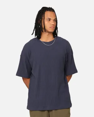 Low Profile Collar Comfy Apparel XXIII Karl Knit T-Shirt Navy