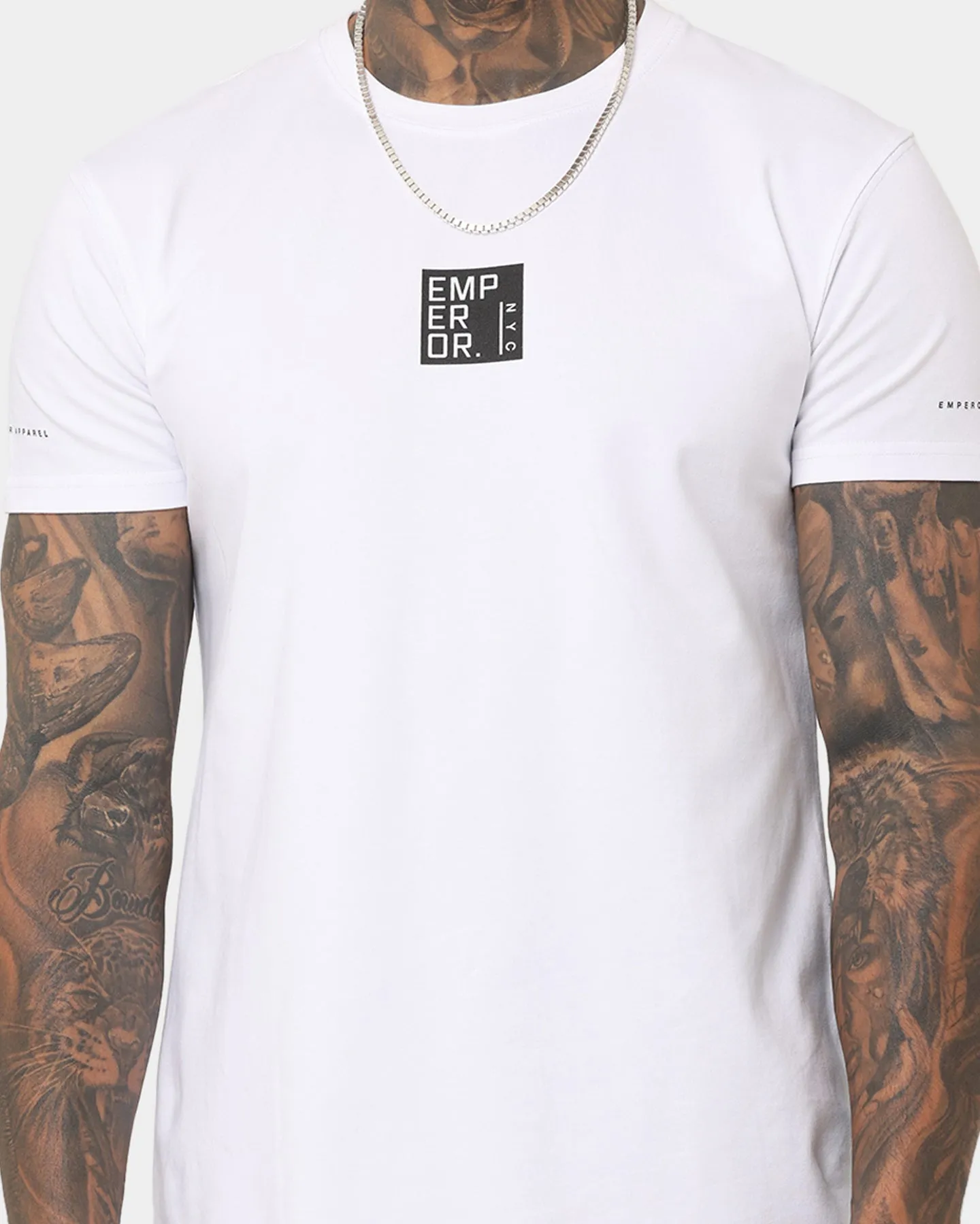 Emperor Apparel Cubics After Dark T-Shirt White Sporty Fashion Cozy Wear