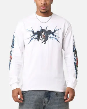 Goat Crew Marvel Spider-Man Y2K Venom Long Sleeve T-Shirt White Convertible Style World Edge