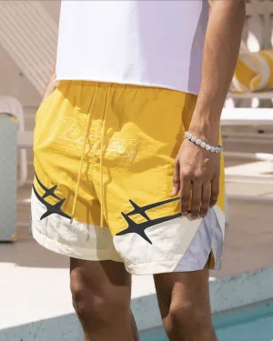 Loiter Starwalker Walk Shorts Yellow Slim Flex Summer Ready