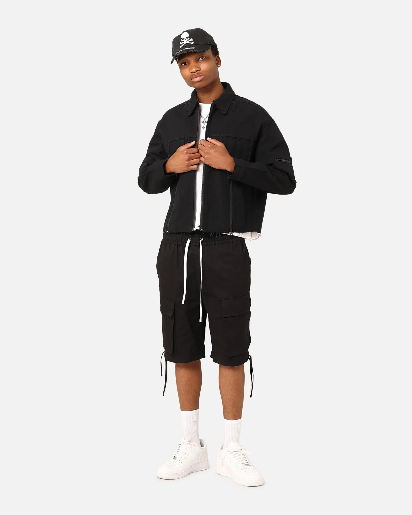 Saint Morta Dept Cargo Shorts Black Easy Layering Odor Control Technology