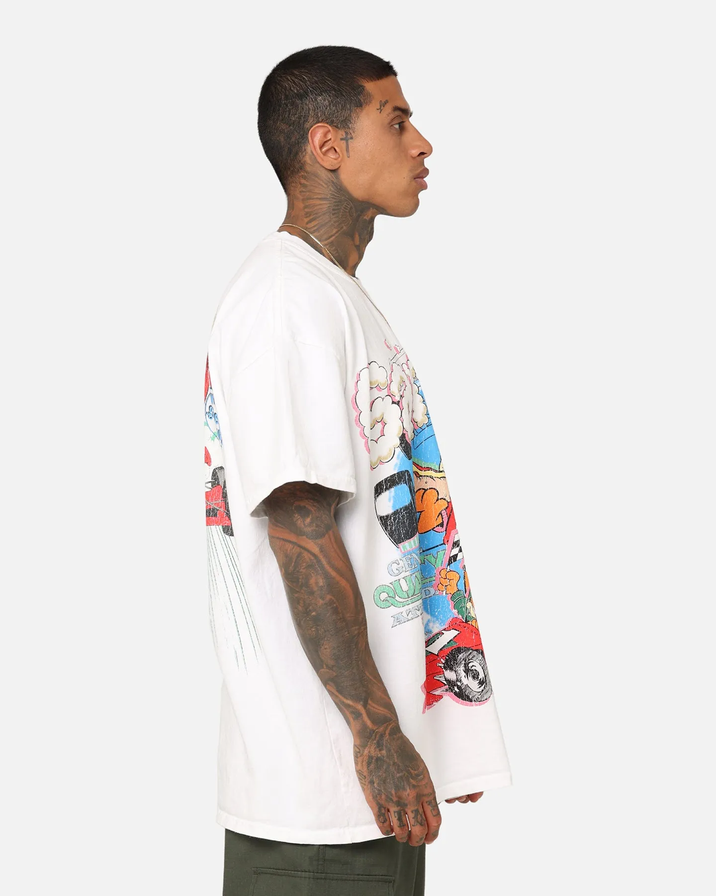 Cozy Layers American Thrift X Garfield Race Heavyweight T-Shirt White