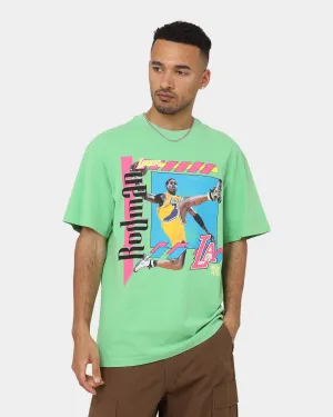 Mitchell & Ness Dennis Rodman Los Angeles Lakers Player Vibes T-Shirt Neon Green Anti Perspiration Lining