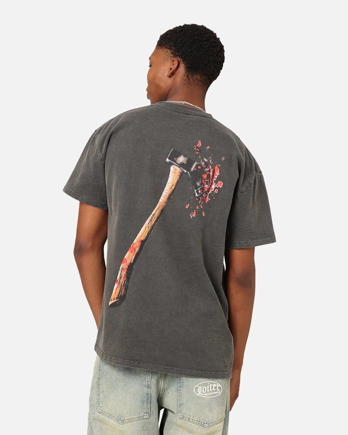 Holiday Outfit American Thrift X Friday The 13th Vintage T-Shirt Black Wash