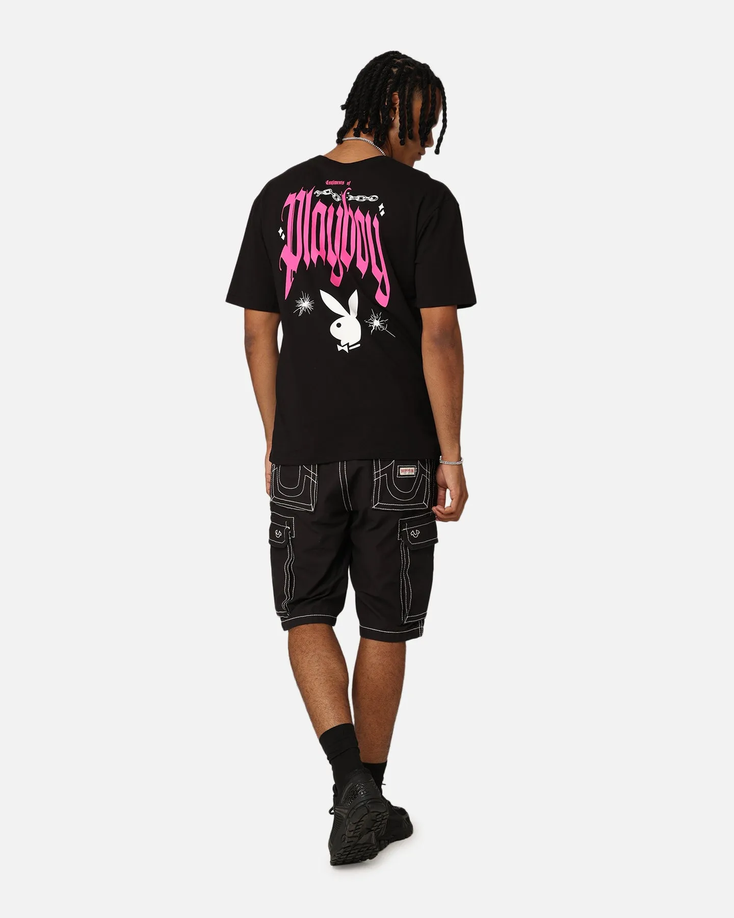 Playboy Card T-Shirt Black Breezy Comfort