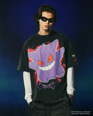 RibbedNeckBanding Fashionable Fit Pok??mon By Loiter Gengar Premium T-Shirt Black
