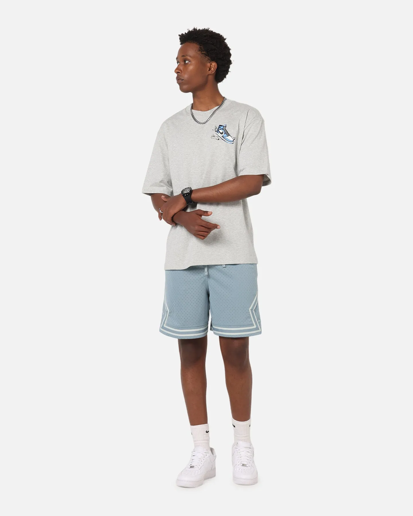 Jordan Dri-FIT Mesh Diamond Shorts Aviator Grey No Pressure
